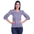 thumbnail image 1 of Moomaya T-Shirts Décontractés pour Femmes en Coton Grande Taille à Manches 3 /4 à Col Rond, 1 of 4