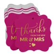 thumbnail image 3 of Inkdotpot Real Gold Foil Thanks From The New Wedding Tags Favor Bracket Shape Hang Pack Of 100 Paper Tags, 3 of 7