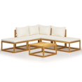 thumbnail image 1 of vidaXL 6 Piece Garden Lounge Set with Cushions Solid Acacia Wood, 1 of 5