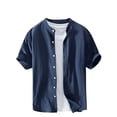 thumbnail image 1 of Timegard Womens Summer Tops Plus Size Short Sleeve Button down Lightweight Casual Tops Basic Shirts, 1 of 5