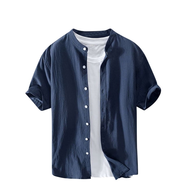 Timegard Womens Summer Tops Plus Size Short Sleeve Button down Lightweight Casual Tops Basic Shirts