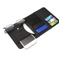 thumbnail image 3 of PU Leather Sun Visor Storage Case Car Card Organizer Vehicle Storage Pouch for Sunglasses Small Business Card Holder Type, 3 of 8
