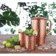 thumbnail image 2 of Handcrafted Pure Copper Jug With 2 Glass - 1 Liters, Brown | Leak Proof & Dishwasher Safe, 2 of 5