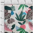 thumbnail image 2 of oneOone Rayon Teal Green Fabric Tropical Sewing Craft Projects Fabric Prints By Yard 56 Inch Wide, 2 of 5