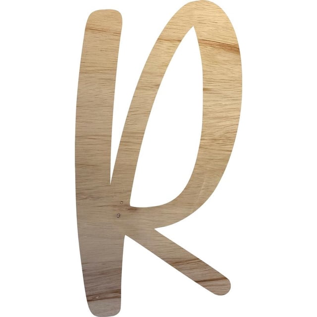 Blank Wooden Craft Letter R, Unfinished 10'' Tall Wood Alphabet Letter, Wall Hanging Hometown
