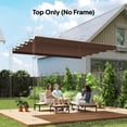 thumbnail image 2 of Outsunny 8.2' x 8.4' Pergola Canopy Top Only, Fit 10' x 10' Frame, Coffee, 2 of 10