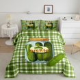 thumbnail image 1 of Erosebridal Cartoon Pickles Print Bedding Full Comforter Set, Fresh Vegetable Down Comforter, Green Buffalo Decor, 3pcs, 1 of 7
