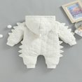 thumbnail image 2 of Combinaison Dinosaure pour Bébé à Fermeture Éclair, Tout-Petit, à Manches Longues, à Capuchon, Barboteuse, 2 of 6