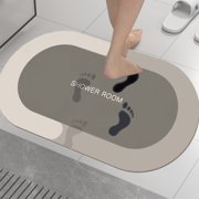 pstuiky Bath Rug Super Absorbent Quick Dry Bath Mat Non-Slip Rubber Backing Washable Bathroom Floor Mats Shower Rug for In Front of Bathtub Shower Room 16X24 Inch Modern Bath Rug
