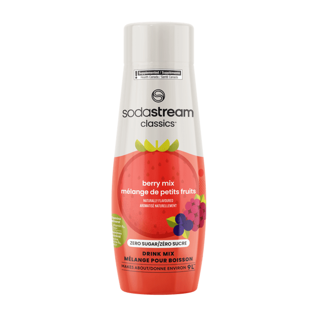 Mélange pour boisson SodaStream Classics Baies Zéro sucre