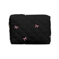 thumbnail image 1 of Sac de Rangement Portable pour Ordinateur Portable Tablette avec Nœud Brodé Mignon pour Accessoires de Maison, 1 of 4