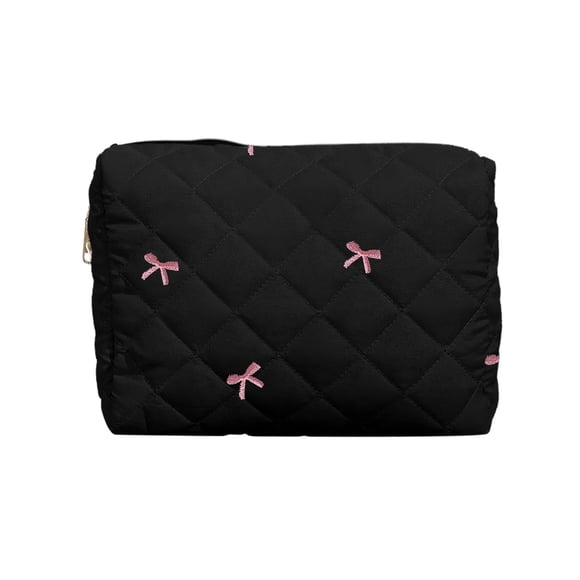 Home Textile Storage Organizer for Indoor Use | Cute Bow Laptop and Tablet Storage Cover with Embroidered Grid Bow Design for 11/13/15 Inch Devices
