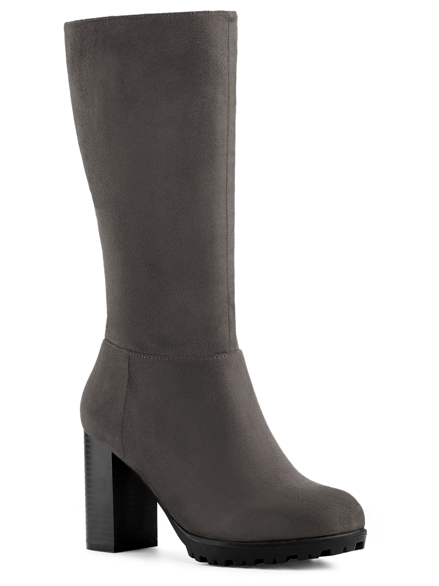 Unique Bargains Women's Mid-calf Block Heel Boots