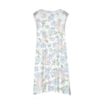 thumbnail image 4 of PMVFHDE Robe à Imprimé Floral pour Filles Mignonne Sans Manches à Col Rond Robe de Printemps Été Respirante Robe de Mode Quotidienne pour Tout-Petits Bleu Clair,8-9, 4 of 5