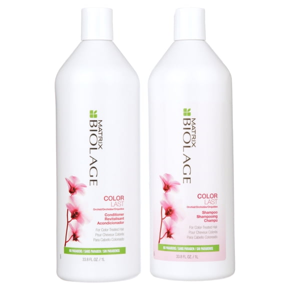 (Valeur de 58 $) Matrix Biolage COLORLAST Ensemble de Shampooing et Revitalisant, Sans Parabènes, Orchidée, 33,8 fl oz