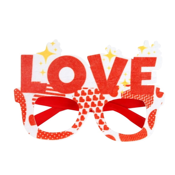 Yhmxh Valentines Day Gifts for Him/Her,Valentines Day Decorations Valentine's Day Party Lens Eyeglass Frame Activity Props Photography Supplies School Children's Ornaments Tags Tags