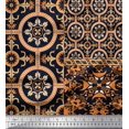 thumbnail image 2 of Soimoi polyester Crepe Fabric Damask Patchwork Print Sewing Fabric Yard 52 Inch Wide, 2 of 3