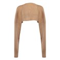 thumbnail image 4 of Qertyioot Womens Winter Fleece Jacket Ladies Solid Color Super Short Long Sleeve Sweater, 4 of 5