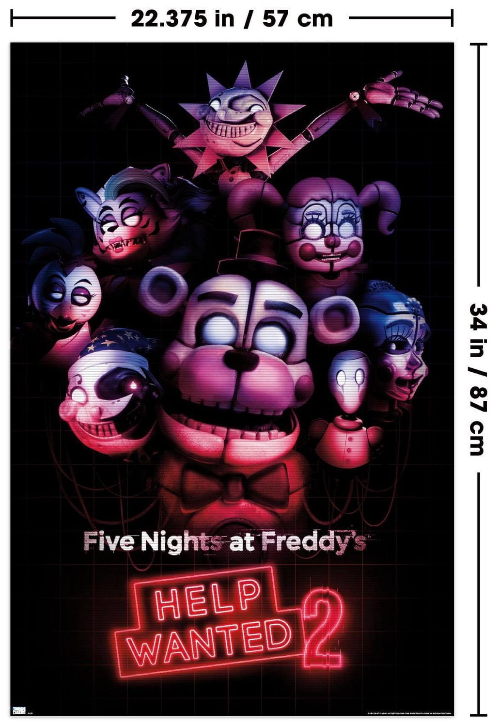 Five Nights at Freddy's: Help Wanted 2 - Key Art Wall Poster, 22.375" x 34"