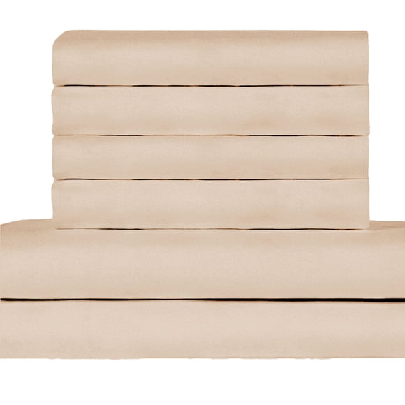 Sateen Weave 4 Piece Bed Sheets Solid Size Hotel Quality Sheet Fits Mattresses Upto 18” Deep Pocket