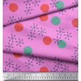 thumbnail image 2 of Soimoi Rayon Fabric Geometric & Polka Dots Printed Craft Fabric by the Yard 56 Inch Wide, 2 of 3