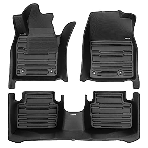 TuxMat - For Mazda 3 AWD 2019-2027 Models - Custom Car Mats - Maximum Coverage, All Weather, Laser Measured - This Full Set Includes 1st and 2nd Rows