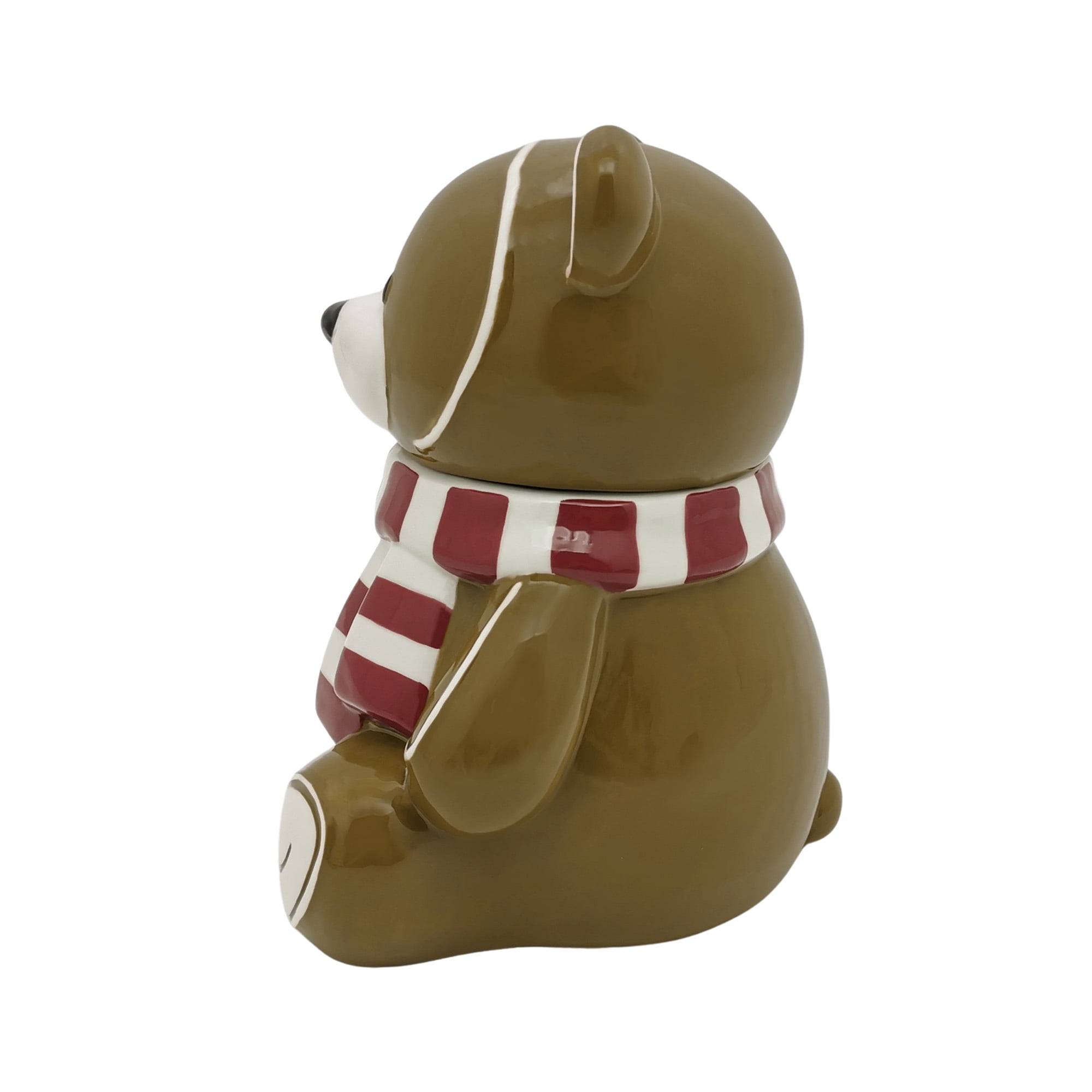 Holiday Time Cranberry Spice Kids Collection jarre à biscuits en terre cuite en forme d'ours