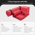 thumbnail image 2 of BalanceFrom Complete 7-Piece Yoga Set with 71” x 24” x0.5” Extra Thick Mat, Red, 2 of 9