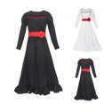 thumbnail image 1 of pstuiky Robes Grande Taille, Robe d'Horreur d'Halloween pour Femme de Couleur Unie Costume de Cosplay Robe à Manches Longues à Col Rond Robes Maxi Soldes, 1 of 5