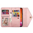 thumbnail image 4 of For iPhone 14 Pro Max Wallet Case,Women/Men A Multi-Card Slot Card Holder Premium Folio Flip Leather Protective Zipper Pocket Purse Wallet Case With Hand Strap and Shoulder Strap Case, 4 of 9