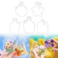 thumbnail image 1 of 20PC Large Size Bookmark Flower Page Clips Bookmarks Children Handmade DIY Transparent Flower Page Glass Bottle Wishing Bottle Sticker, 1 of 9