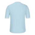 thumbnail image 4 of QIPOPIQ Mens Knit Button Down Shirt Short Sleeve Button Up Shirt Summer Casual Beach Tops Clearance, 4 of 5