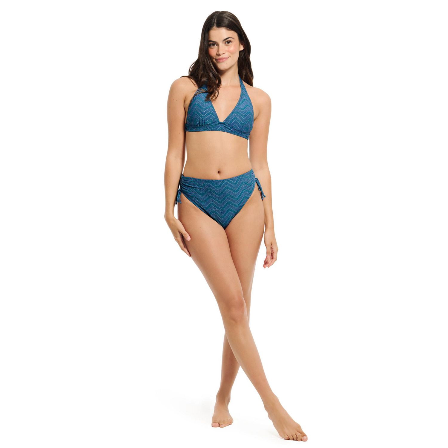 Summer Flirtt Haut de bikini triangle noir à licou pour femme