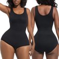 thumbnail image 3 of Dealovy Justaucorps pour Femmes Combinaison Sans Manches Col Rond Entraînement Sans Coutures Gaine 1 Pce Couche de Base Ensembles, 3 of 3