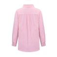 thumbnail image 4 of AherBiu Women Button down Shirts Cotton Linen Long Sleeve Tops Fall Casual Loose Fitted Blouses, 4 of 5