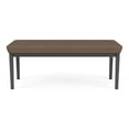thumbnail image 4 of Lenox Steel Reception Waiting Room 2-Seat Bench / Charcoal Steel / Brown, 4 of 5