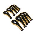 thumbnail image 2 of Iron Head Cover Set, 10 Pcs Protective Printed Numbers  Club Headcovers  For Entertainment Yellow,White,Green White,Black Orange, 2 of 8