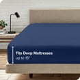 thumbnail image 4 of Bare Home 5-Pack Fitted Sheets - Premium 1800 Collection - Ultra-soft - Deep Pocket - Twin, Dark Blue, 4 of 7