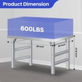 thumbnail image 3 of Stainless Steel Folding Table, 660 LBS Commercial Prep Table, Heavy-Duty Single-Tier Portable Workstation for Kitchen, 3 of 6