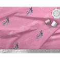 thumbnail image 3 of Soimoi Modal Satin Fabric Dragonfly & Texture Print Sewing Fabric Yard 42 Inch Wide, 3 of 3