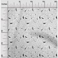 thumbnail image 2 of oneOone Georgette Viscose Off White Fabric Line Drawing Leaf Sewing Craft Projects Fabric Prints By Yard 42 Inch Wide, 2 of 4