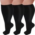 thumbnail image 1 of POINTERTECK Plus Size Compression Socks  For Men And Women  15-20mmHg Extra-wide Calf And Knee Length Stockings To Support Blood Circulation, 1 of 7