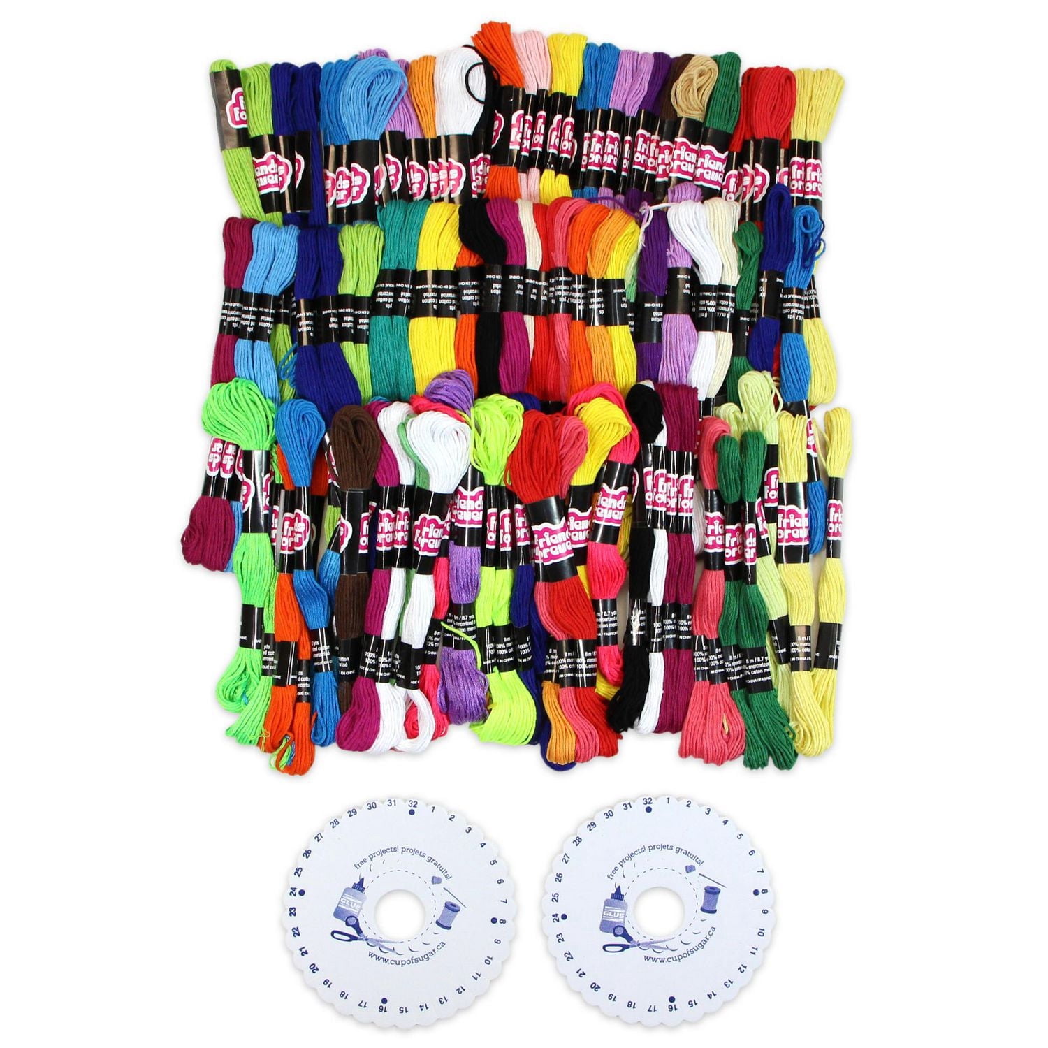FRIENDS FOREVER Embroidery Floss Solids 105-Skein Pack