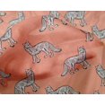 thumbnail image 4 of oneOone Silk Tabby Fabric Fox Block Printed Craft Fabric BTY 42 Inch Wide, 4 of 4