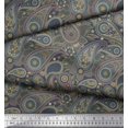 thumbnail image 2 of Soimoi Modal Satin Fabric Floral & Paisley Fabric Prints by Yard 42 Inch Wide, 2 of 5
