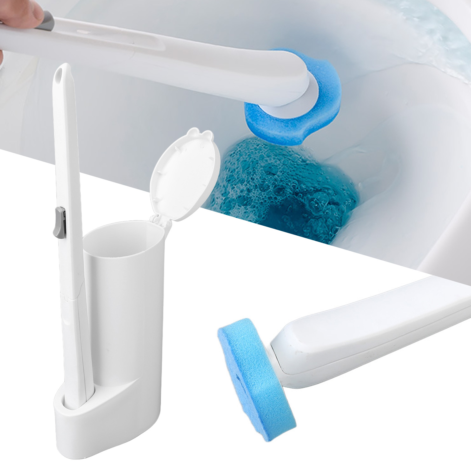 Bathroom Disposable Toilet Brush, 3 Layers Disposable Toilet Cleaner Brush For Sinks