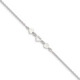 thumbnail image 1 of 925 Sterling Silver 8 Inch Heart Link Anklet Ankle Bracelet Love, 1 of 6
