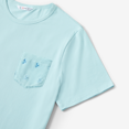 thumbnail image 3 of PatPat Family Matching Light Blue Tee and Flowy Floral Shirred Back Belted Strap Dress, 3 of 4