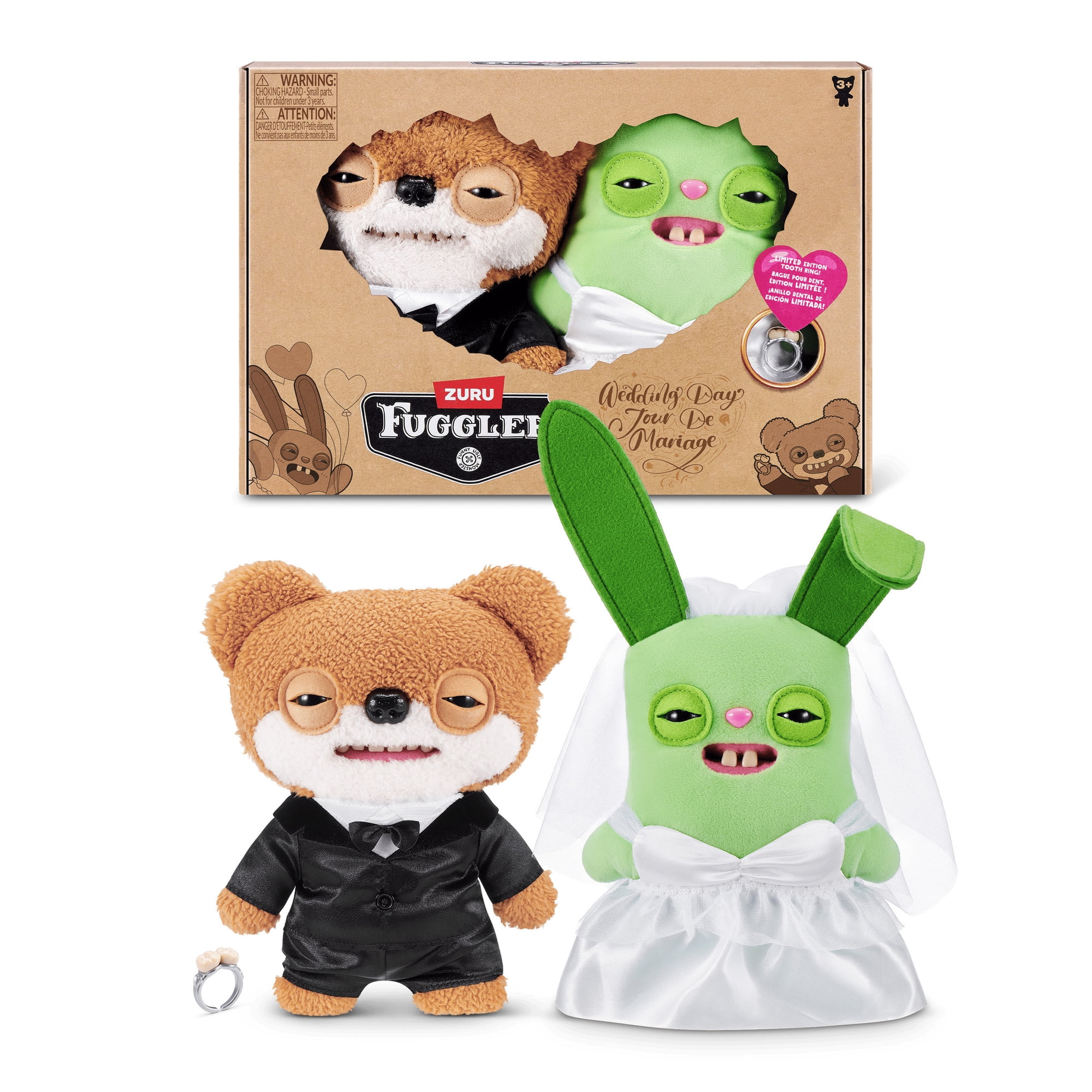 ZURU FUGGLER ぬいぐるみ 2体セット Fuggler Wedding Fuggs 9-Inch Plush 2-Pack by ZURU – Funny Ugly