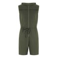 thumbnail image 4 of DPTALR Men's Drawstring Elastic Solid Color Hooded Outer Wear Sports Sexy Jumpsuit, 4 of 8